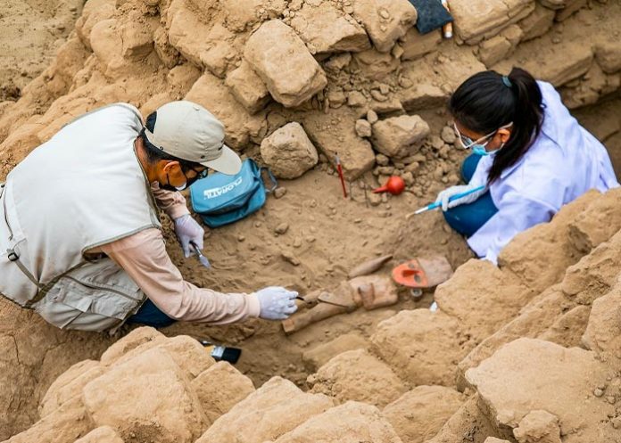 Escultura intacta en complejo de Chan Chan 