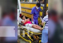 Momentos que apoyan a la mujer que dio a luz en Chinandega