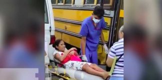 Momentos que apoyan a la mujer que dio a luz en Chinandega