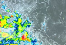 Mapa satelital de condiciones climáticas en Nicaragua