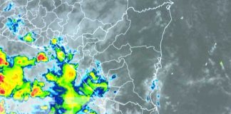 Mapa satelital de condiciones climáticas en Nicaragua