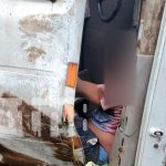 Cisterna con agua se vuelca en carretera hacia los chiles en el Crucero, Managua Cisterna con agua se vuelca en carretera hacia los chiles en el Crucero, Managua