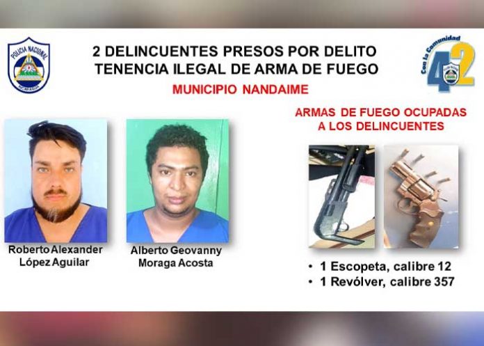 Delincuentes capturados en Granada