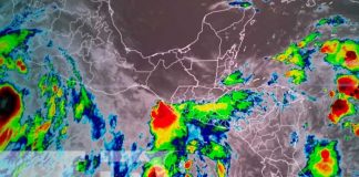 Mapa satelital de comportamiento climático en Nicaragua