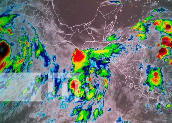 Mapa satelital de comportamiento climático en Nicaragua