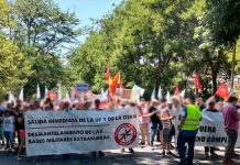 Al grito de ”no a la OTAN” miles de personas marchan en Madrid Al grito de ”no a la OTAN” miles de personas marchan en Madrid