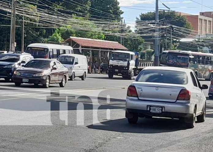 Escena de accidente de tránsito en Managua