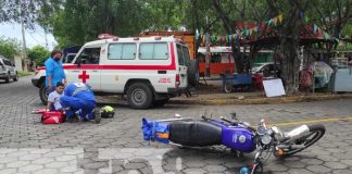 Escena de accidente de tránsito en la capital Managua