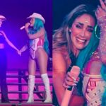 Concierto de Karol G y Anahí dejo atónitos a los fanáticos en México Emotivo concierto de Karol G y Anahí en México