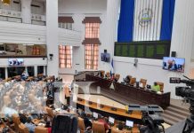 Sesión en la Asamblea Nacional de Nicaragua