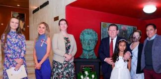 Nicaragua depósito ofrenda floral al Busto del Poeta Ruso Aleksandr Pushkin