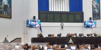 Sesión en el Parlamento de Nicaragua