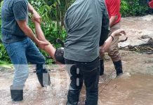 Fallecen dos personas luego de ser arrastradas por un río en Pantasma, Jinotega Recuperación de cadáver desde el Río Pantasma, en Jinotega