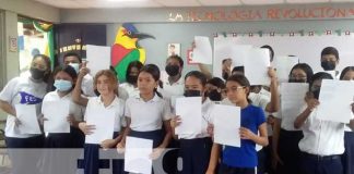 Redacción de poemas sobre Nicaragua desde colegios del país