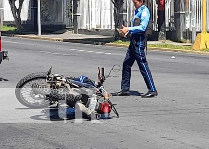 Accidente de tránsito en sector de Las Palmas, Managua