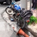 Motociclista lesionado al tirarse Alto en una intersección de Managua Motociclista lesionado al tirarse Alto en una intersección de Managua