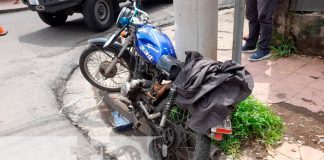 Motociclista lesionado al tirarse Alto en una intersección de Managua