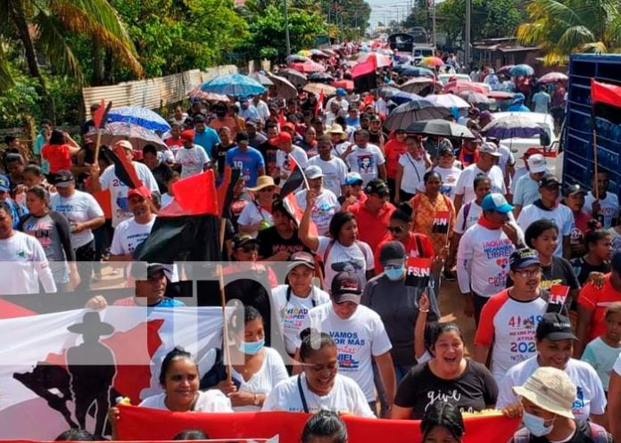 1 Militancia sandinista realiza caminata en honor al 43/19 en Bilwi
