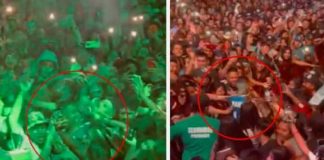 En pleno concierto: Santa Fe Klan cae desde el escenario