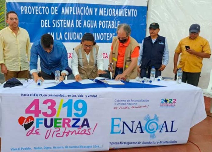ENACAL trabaja en mejoramiento de agua potable en Jinotepe