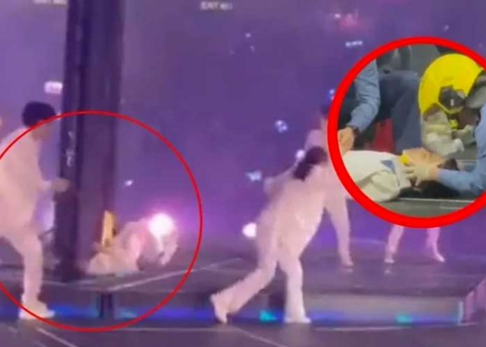 ¡VIDEO! Integrante de Mirror hospitalizado tras caerle una pantalla