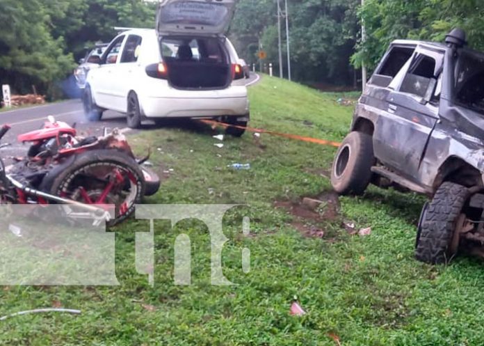 Accidente de transito deja varios lesionados en Jinotepe, Carazo