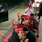 ¡Con las manos en la masa! Fue descubierto hombre infiel cenando con amante Muchacha descubre a su esposo cenando con la amante