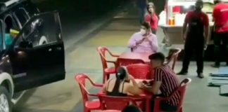 Muchacha descubre a su esposo cenando con la amante
