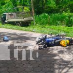 Motociclista grave tras impactar contra un camioncito en Santo Tomás, Chontales Motociclista grave tras impactar contra un camioncito en Santo Tomas, Chontales
