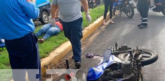 Peatón y motociclistas fracturados en accidente en Carretera Norte, Managua