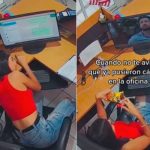 Joven hay una cámara: La captan viendo novela y durmiendo en su trabajo