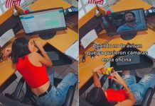 Joven hay una cámara: La captan viendo novela y durmiendo en su trabajo Joven hay una cámara: La captan viendo novela y durmiendo en su trabajo
