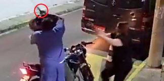 Pareja en Brasil golpea a sujeto que intenta robarles