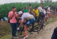 Ciclista se fractura la cervical tras choque contra espectadores en Francia Ciclista se fractura la cervical tras choque contra espectadores en Francia