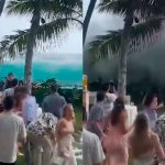 Boda soñada en Hawái fracasa por el impacto de una ola gigante