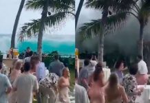 Boda soñada en Hawái fracasa por el impacto de una ola gigante