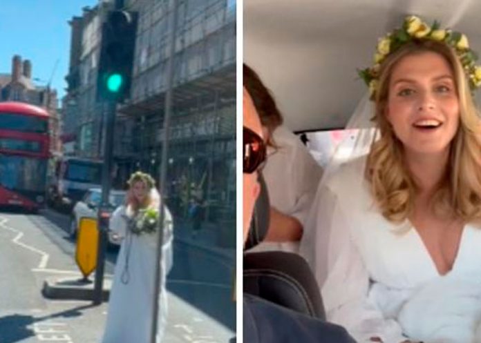 ¿Señal divina? Los taxis no querían llevar a la novia y esto sucedió