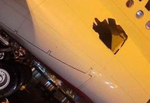 Avión voló más de 14 horas con un agujero en el costado