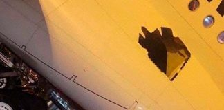 Avión voló más de 14 horas con un agujero en el costado
