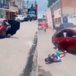 Joven se lanza de un carro para escapar de un secuestro en México Joven se lanza de un carro para escapar de un secuestro en México