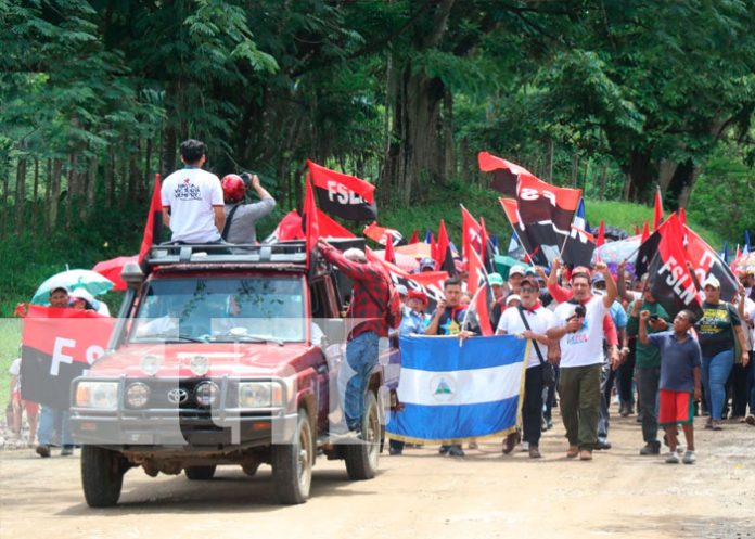 Militancia sandinista del Siuna caminó por el 43/19
