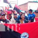 Familias de Juigalpa participaron en la caminata en saludo al 43/19