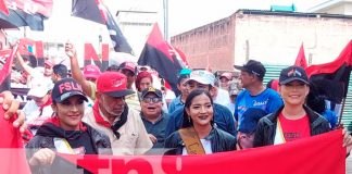 Familias de Juigalpa participaron en la caminata en saludo al 43/19