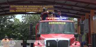 Familias aplauden nueva estación de Bomberos en Quezalguaque, León