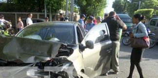 Accidente de tránsito en sector del busto de José Martí, Managua