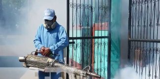 Jornada de fumigación y abatización en el barrio Domitila Lugo, Managua