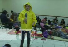 Ambiente en uno de los albergues habilitados en Bluefields