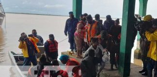 Familias que llegan evacuadas a Bluefields