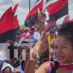 Militancia organizada en el Caribe para celebrar 43 años de Revolución Caminata en saludo al 43/19 desde Bilwi, Caribe Norte