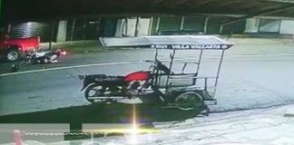 Escena de accidente mortal de tránsito en Managua